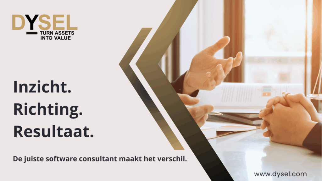 software consultant in gesprek over ERP-implementatie, met focus op softwareadvies en strategisch procesinzicht.