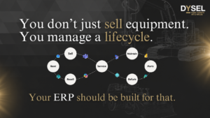 Equipment Life Cycle software voor grip op verkoop, verhuur, service, onderhoud en onderdelen