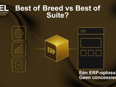Best of Breed vs Best of Suite gevisualiseerd in één ERP-oplossing, met modulaire functies en een centrale geïntegreerde ERP-kern